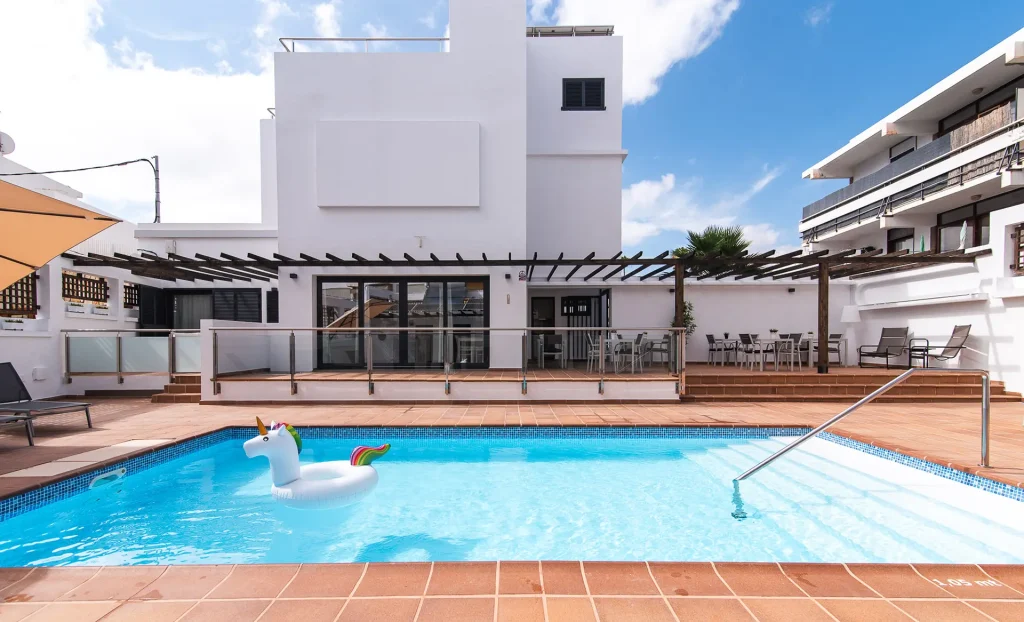 vista desde piscina casa boisser